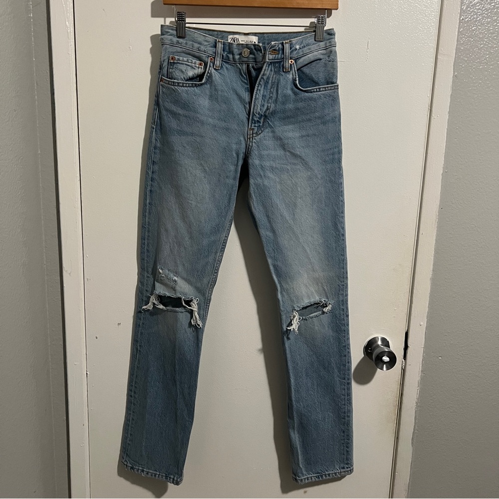 zara straight leg jeans